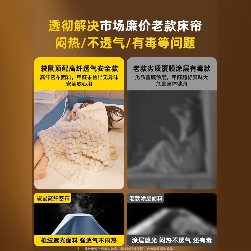 强遮光学生宿舍隔音蚊帐床帘一体式寝室上下铺单人床幔全封闭|undefined
