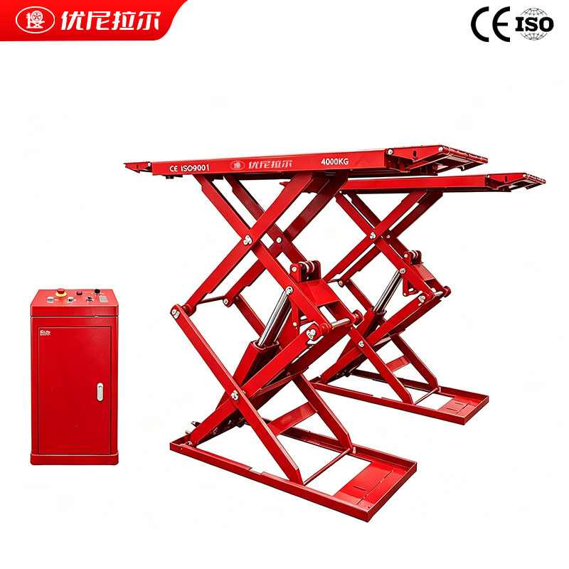 Elevador de tijera ultrafino de 4 toneladas para reparación de neumáticos image 5