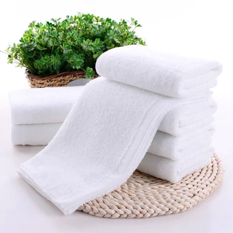 Wholesale Disposable White Towel Cotton Hotel Bath Bed and Breakfast Foot Massage Shop Beauty Salon Barber Shop Teppanyaki