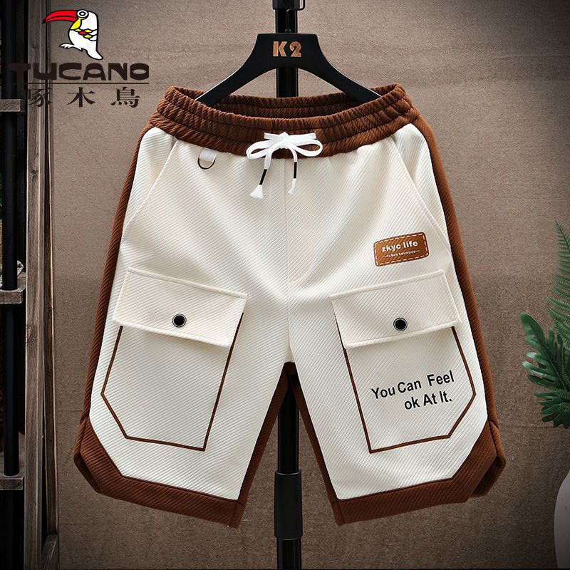 Woodpecker genuine goods High-end Tooling Shorts Summer Loose Shorts Trendy Casual Knitted Sports Running Pants