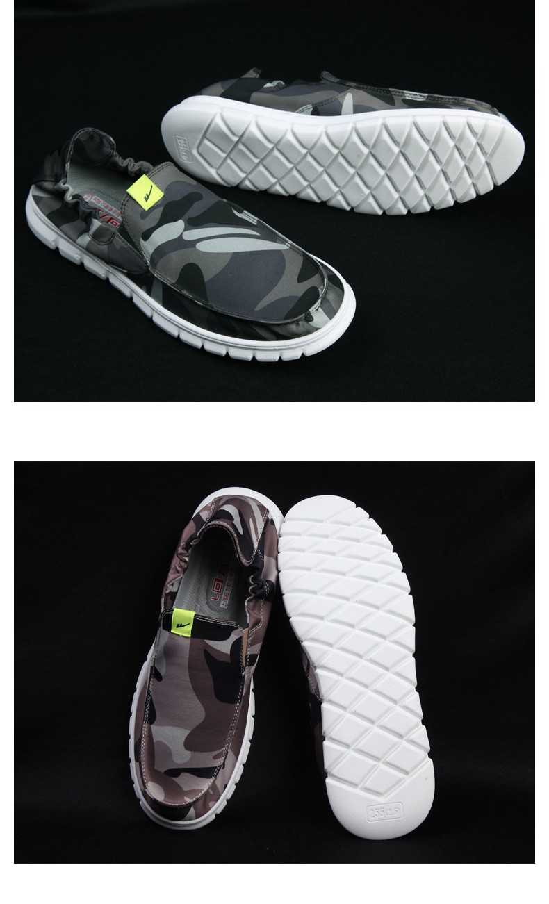 Herr loafers canvas skor lättvikt bekväma slip-ons_voghion.com