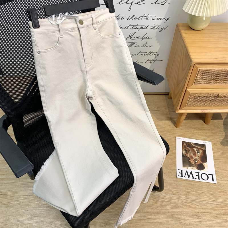 Big Sale Model in Stock Chopstick Legs Are a Pair of Pants' Mission Slit Jeans for Women Straight Legs Non-Returnable Big Sale Model in Stock Chopstick Legs Are a Pair of Pants' Mission Slit Jeans for Women Straight Legs Non-Returnable