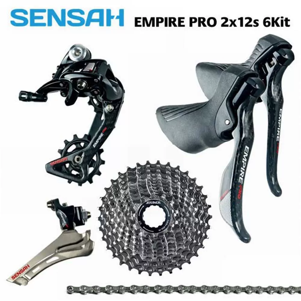 Новый EMPIRE PRO Углеродного волокна 12S Шоссе комплект переключения передач рычаг трансмиссии цепи маховик тормоза