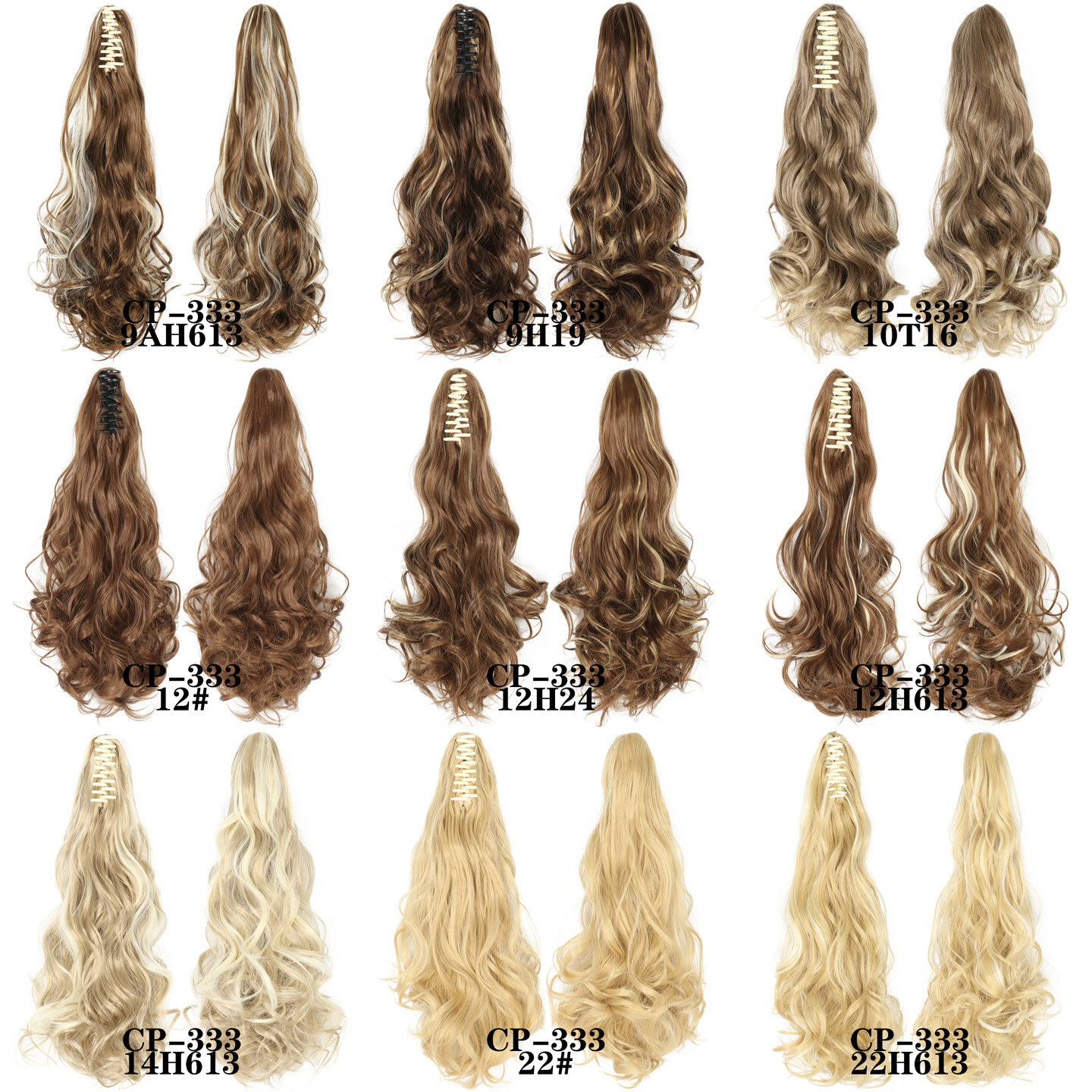 Comercio exterior al por mayor de alta temperatura seda europea y americana pelucas de cabello corto cabello rizado clip clip clip de cabello rizado arco