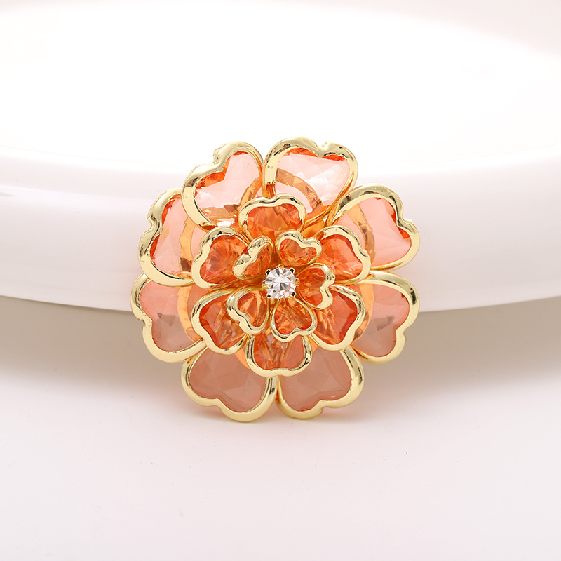 Nuevos accesorios acrílicos camellia accesorios materiales de diamante hechos a mano accesorios de ropa de alta calidad DIY joyas decoración