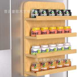 新款木制咖啡胶囊收纳架储物咖啡机侧面整理K杯多层磁吸置物架