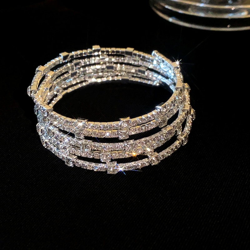 Holiday, Daily Occasion Copper Lines Rhinestones Bangle