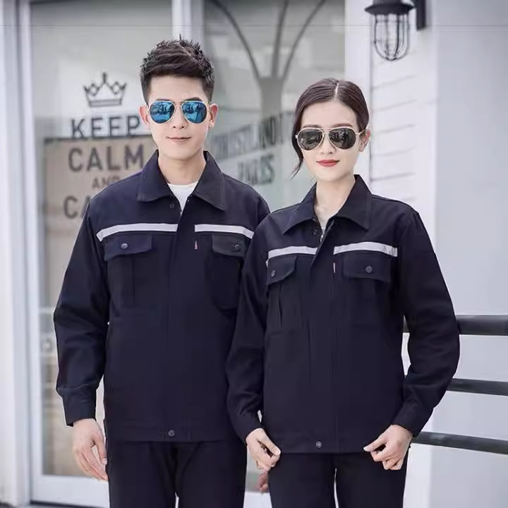 綿作業服、メンズ耐摩耗性・防汚作業服、耐熱性、厚手溶接作業服、春秋冬作業服セット|undefined