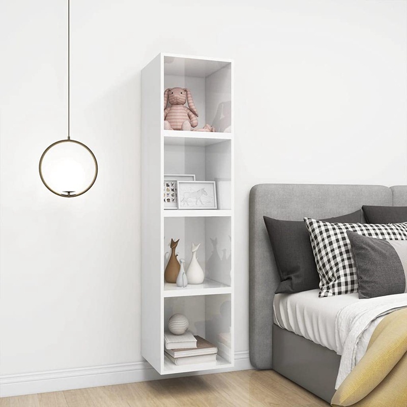 Estantería estante de almacenamiento de piso estantería del hogar multi-capa estante del gabinete de almacenamiento sala de estar simple Plaid gabinete de almacenamiento gabinete