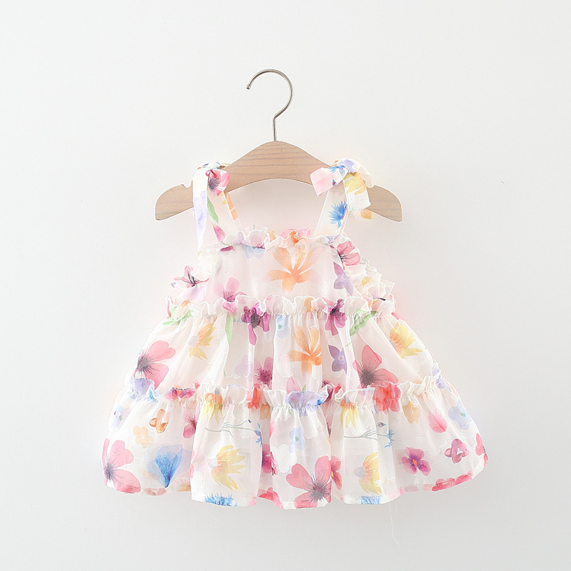Pastoral Flower Chiffon Girls Dresses display picture 3