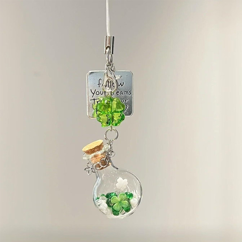 Artistic Fresh Lanyard Transparent Jellyfish Beaded Design Healing Series Phone Chain Anti-Lost Strap Best Friend Style_voghion.com