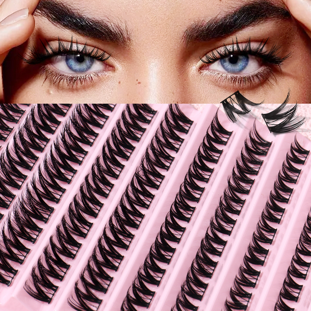 New  single cluster natural large capacity eyelashes, segmented hair, daily DIY grafting eyelashes_voghion.com
