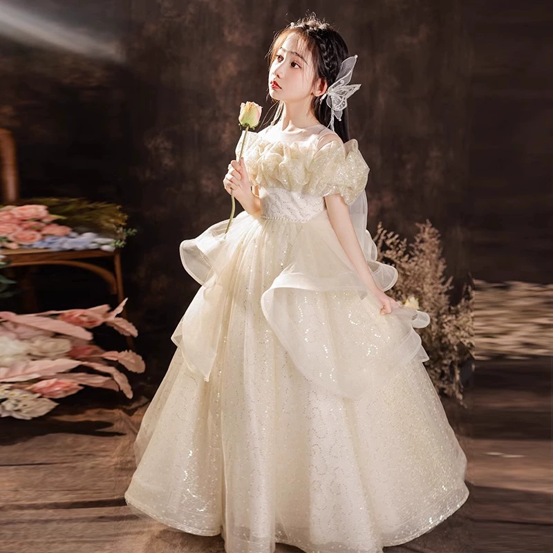 Детское платье для флористки? Похоже оригинал: "Children's flower girl dress, small princess costume, piano performance costume for elementary school students, Birthday gift" translate as: "Детское платье для цветовницы, маленький принцессный костюм, костюм для выступления на пианино для учащихся начальной школы, подарок на день рождения"