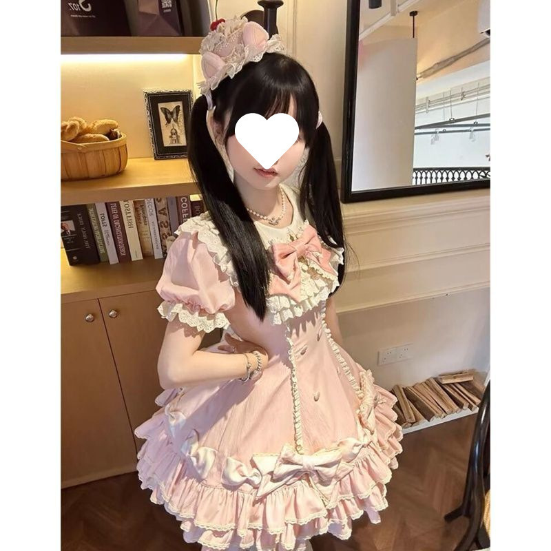 甘い女の子ロリータロリータプリンセスチュチュスカート夏の新しい気質年齢を減らすウエストドレス女性のための|undefined