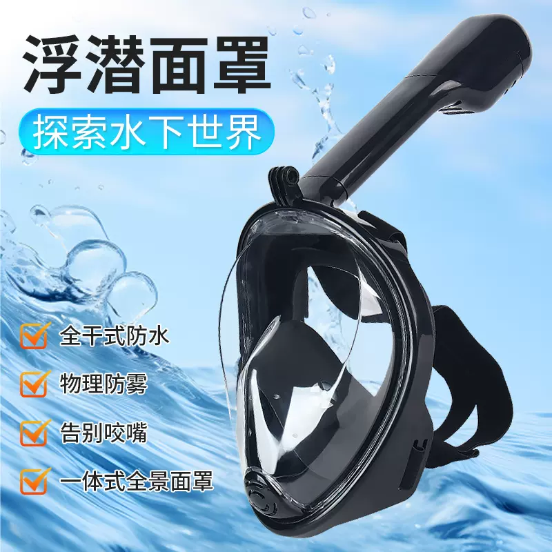 跨境现货潜水面罩浮潜三宝成人潜水面镜全干式呼吸管防水游泳装备