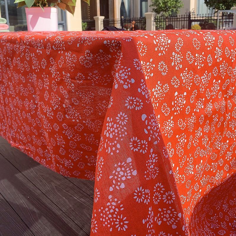 Flor azul porcelana tela de flor frágil alojamiento nacional retro algodón lino azul chino tela de mesa de estilo antiguo