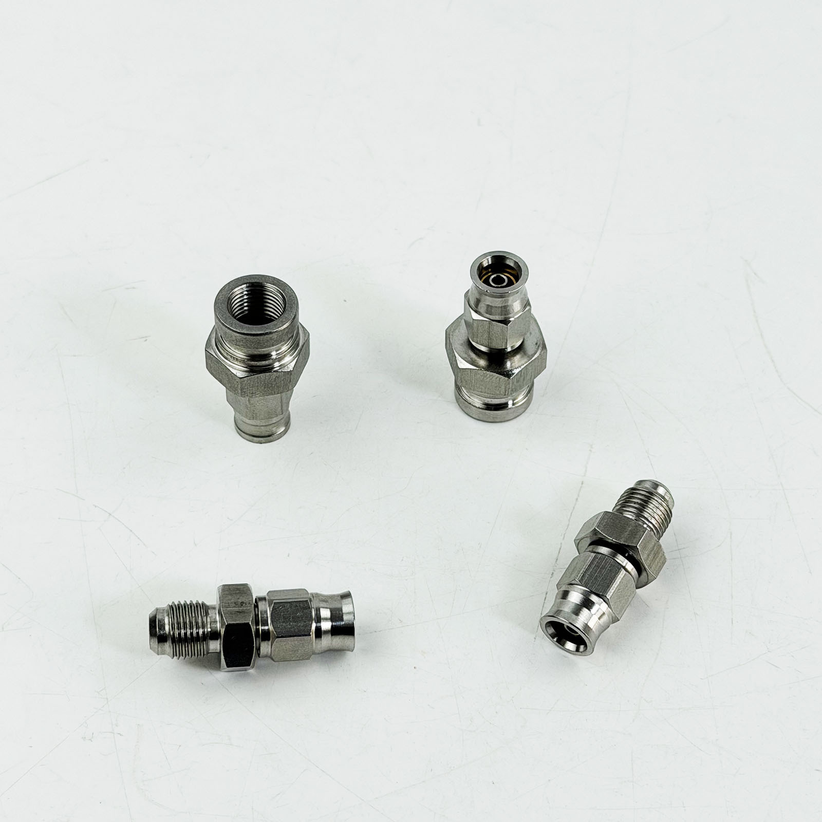 An3 Quick-Connect Brake Fitting Stainless Steel Modified Steel Hose Flared/Round Mouth Motorcycle Brake Hose Connector