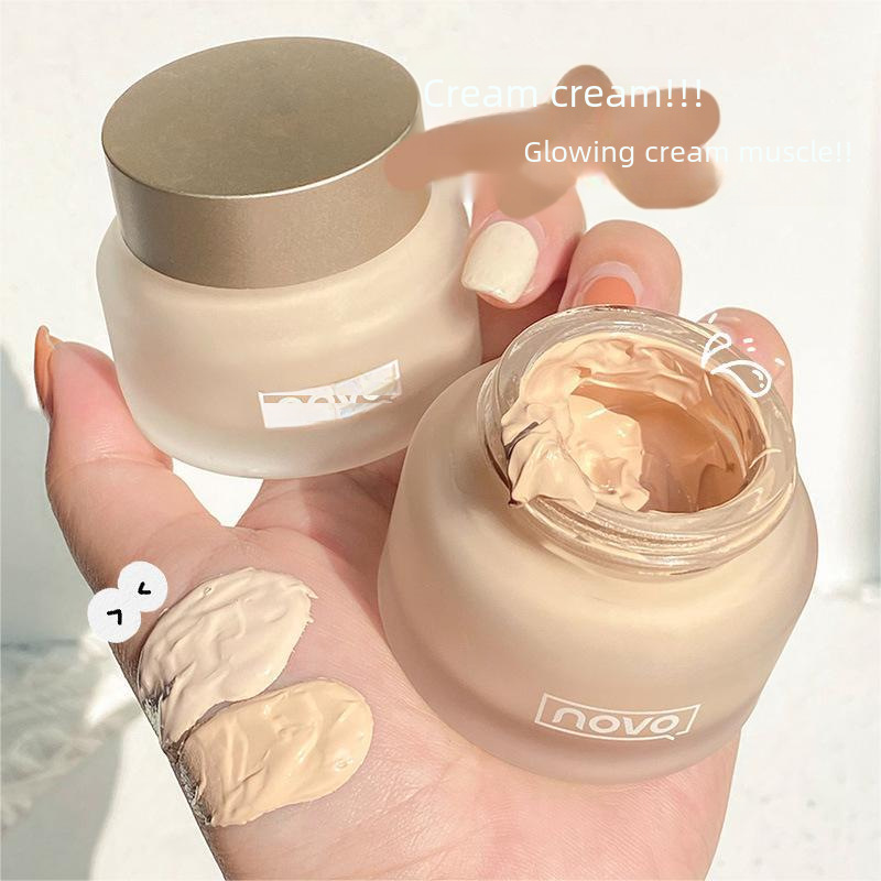 Makeup Novo Zhencai Soft Glow Liquid Foundation for Women, Concealer, Waterproof, Sweatproof, Non-Caking, Non-Smudging, Creamy Skin Foundation Cream