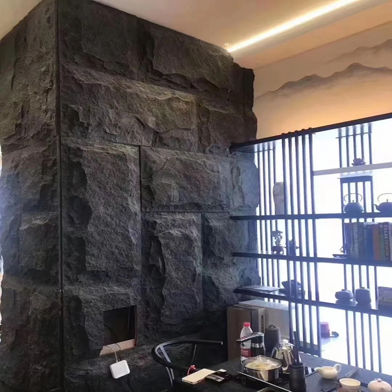 B2 Flame Retardant PU Mushroom Stone Culture Stone Light-Weight Outdoor Polyurethane PU Mushroom Stone Direct Factory Sale Grade A