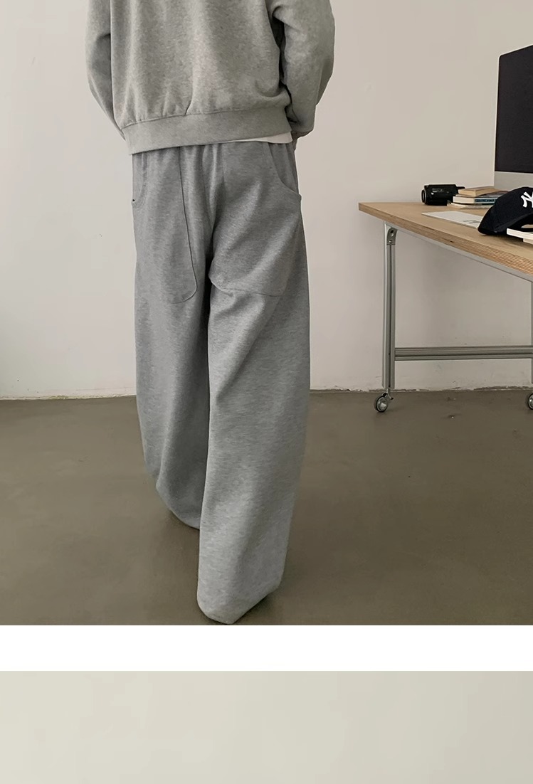 Men's Clothing Retro Spring Structure Cut Scimitar Sweatpants Men And Women Loose Casual Straight Sports Pants Trend_viptrois.com