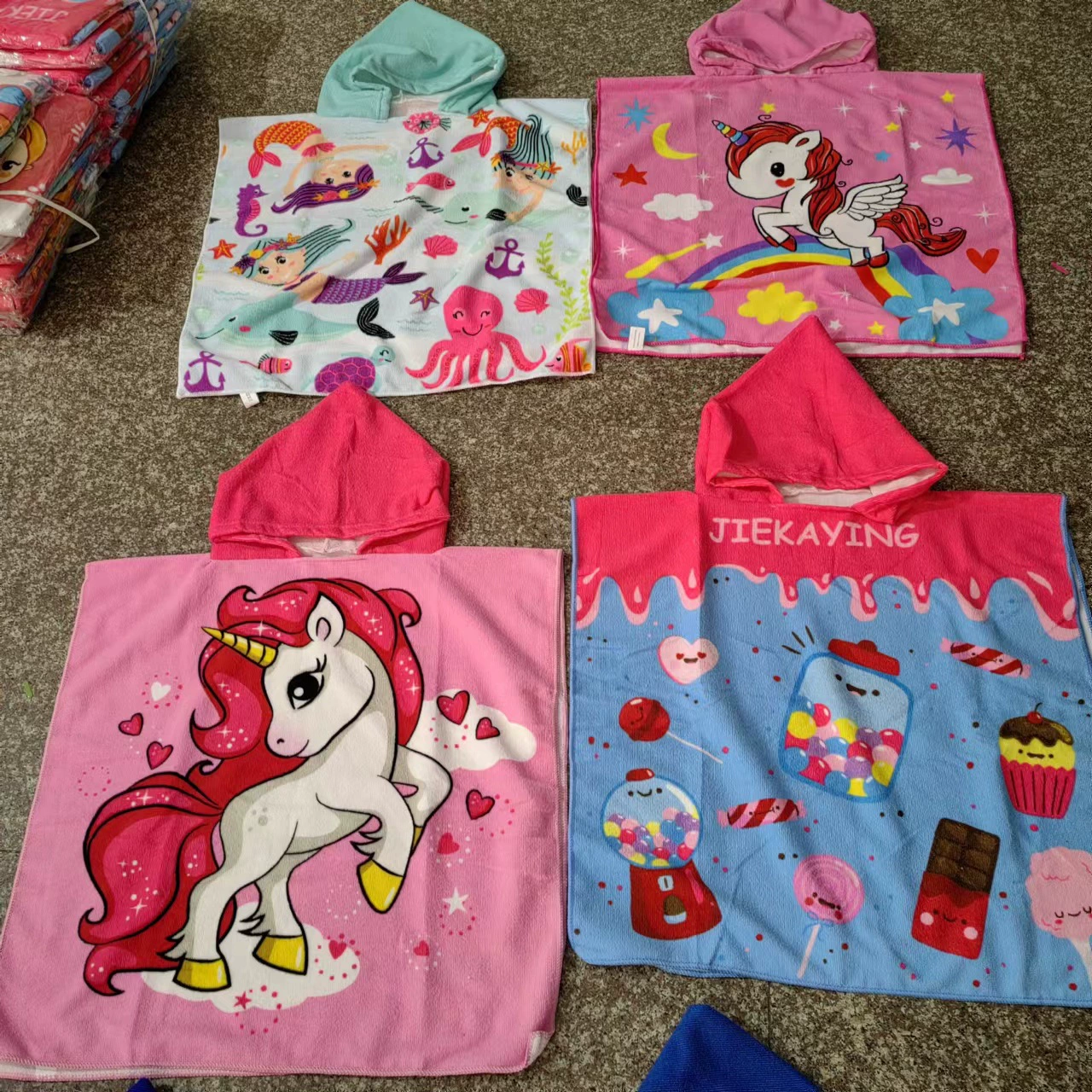 Индивидуальное детское банное полотенце накидка цифровая печать реактивная печать внешняя торговля обработка образцов на заказ для обработки карт