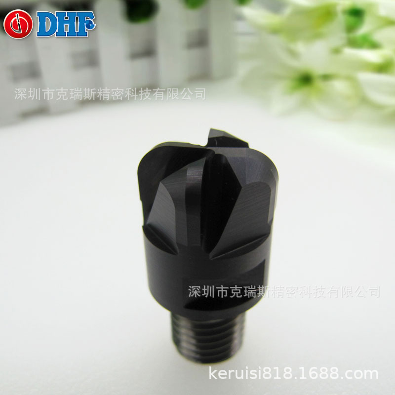 DHF 铣刀头X-UOR1230  12R3*4T 可换式直刃圆鼻角 德信发HRC65