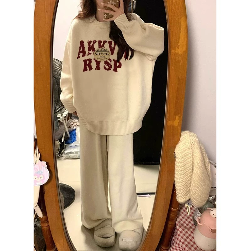 Продвинуто чувство носить нежный ветер молоко fufu мягкий клейкий большой размер свободный осенью и зимой