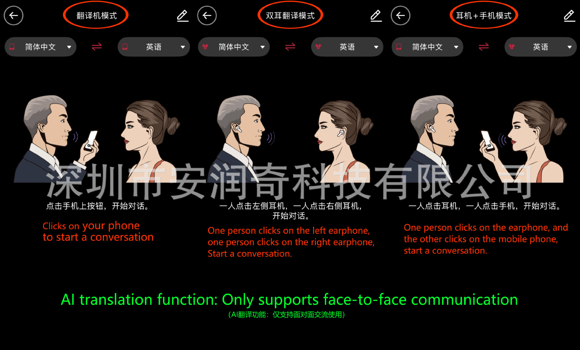 Ability XP6 Bluetooth Earbuds with AI Translation 165 Languages OWS Ear-hook Hi-Fi Sports Earphones Cross-border