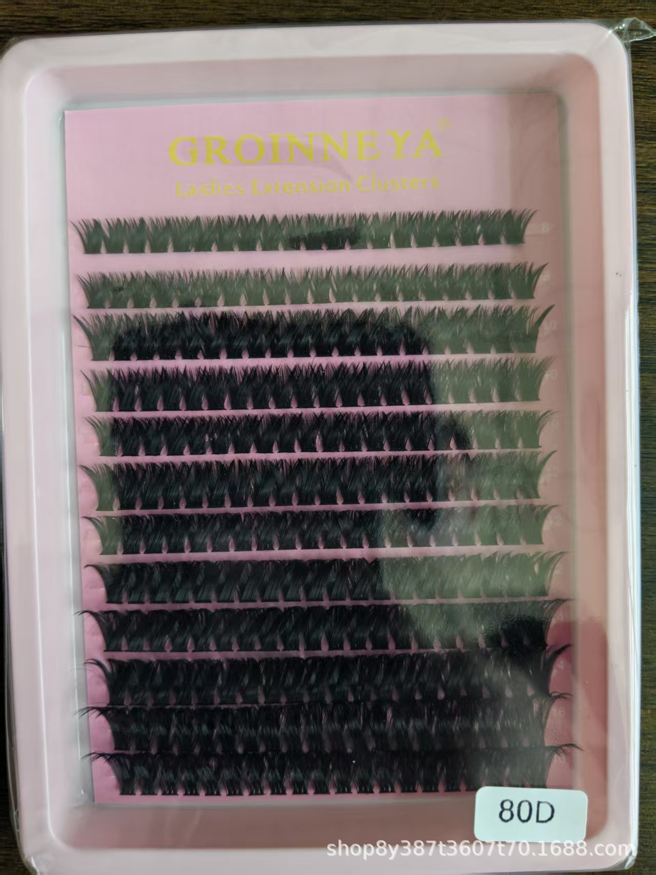 30P40P transfronterizo de fusión en caliente de pelo falso pestañas segmentación auto-injerto denso escenario natural de pelo blando falso pestañas
