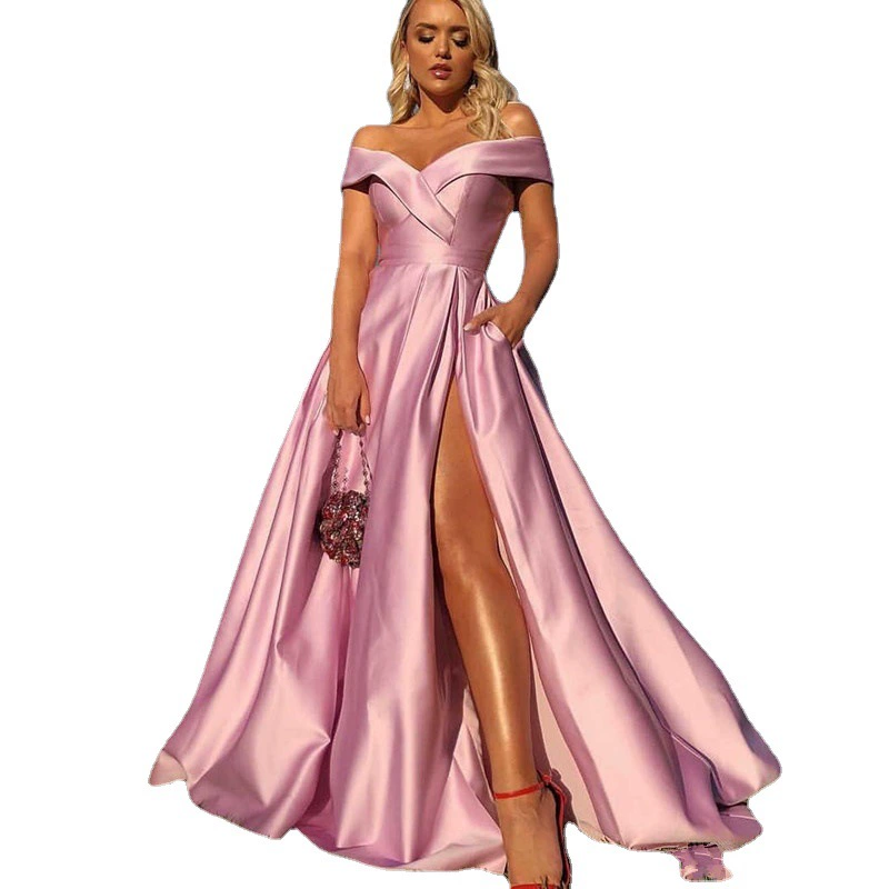 Sexy elegant evening dress, European style, Amazon, wish, V-образный вырез, на заказ