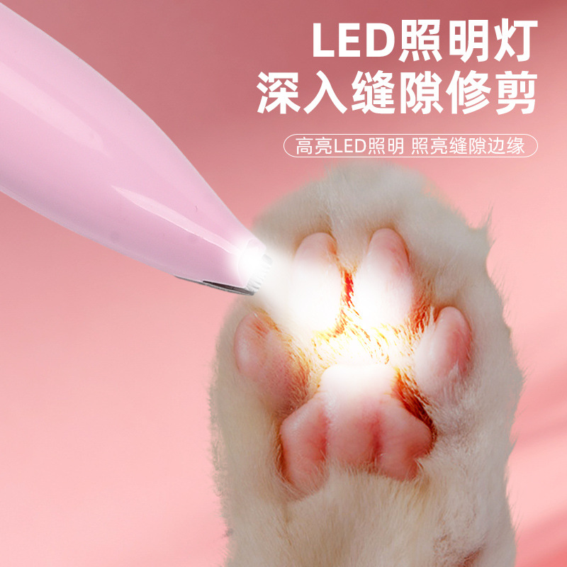 Electric Pet Hair Trimmer for Dogs and Cats, Electric Low-Noise Cat Nail Trimmer