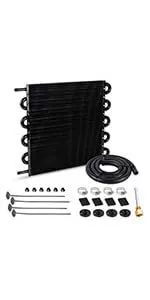 car radiator, modification parts air conditioning exhaust - 10-rows-of-black-condensation-tubes