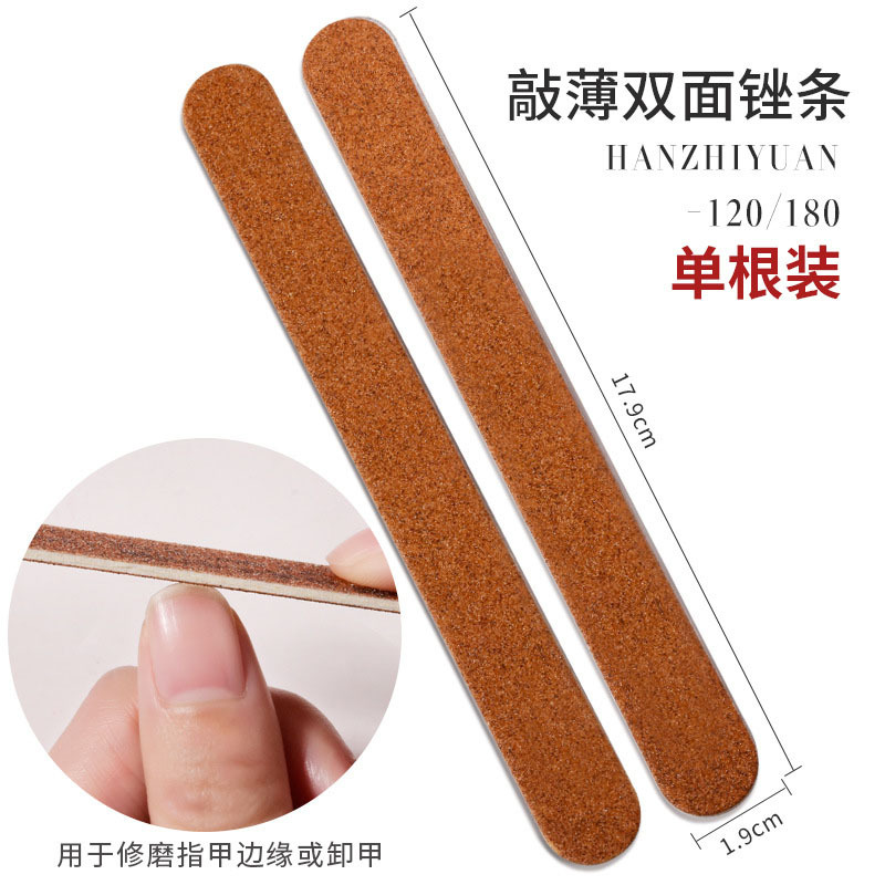 Piezas de madera ultrafinas frotando las uñas reales de manicurista de arena de manicuras archivos de uñas de arena fina de reparación lateral herramientas de manicuras