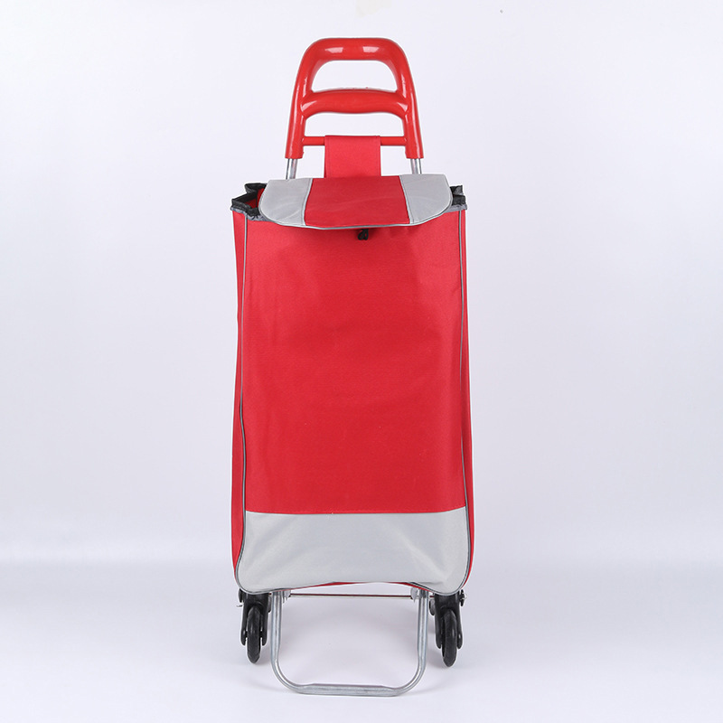 Carrito de compras plegable de tela Oxford impermeable, con ruedas para subir escaleras y espacio publicitario