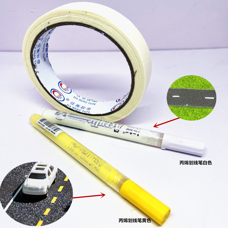 Road sticker construction sand table material road model asphalt road sticker miniature scene scene simulation road