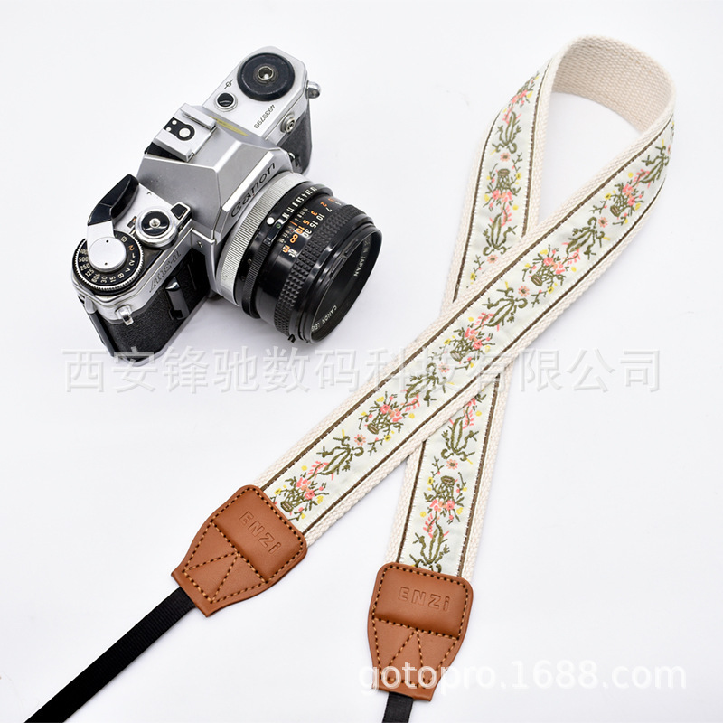 Cross-border Crossbody Jacquard SLR Retro Micro SLR Camera National Style Shoulder Strap Strap Neck 600D 5D2 A7R