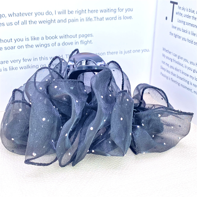 Pinza para el cabello de malla de burbuja de nube para mujer nueva pinza para el cabello con placa de sensación de alta calidad pinza de gasa grande pinza de tiburón accesorios para el cabello