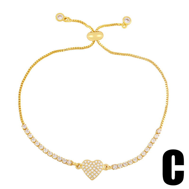 Simple Diamond Cross Heart Shape Portrait Bracelet Wholesale Jewelry Nihaojewelry display picture 5