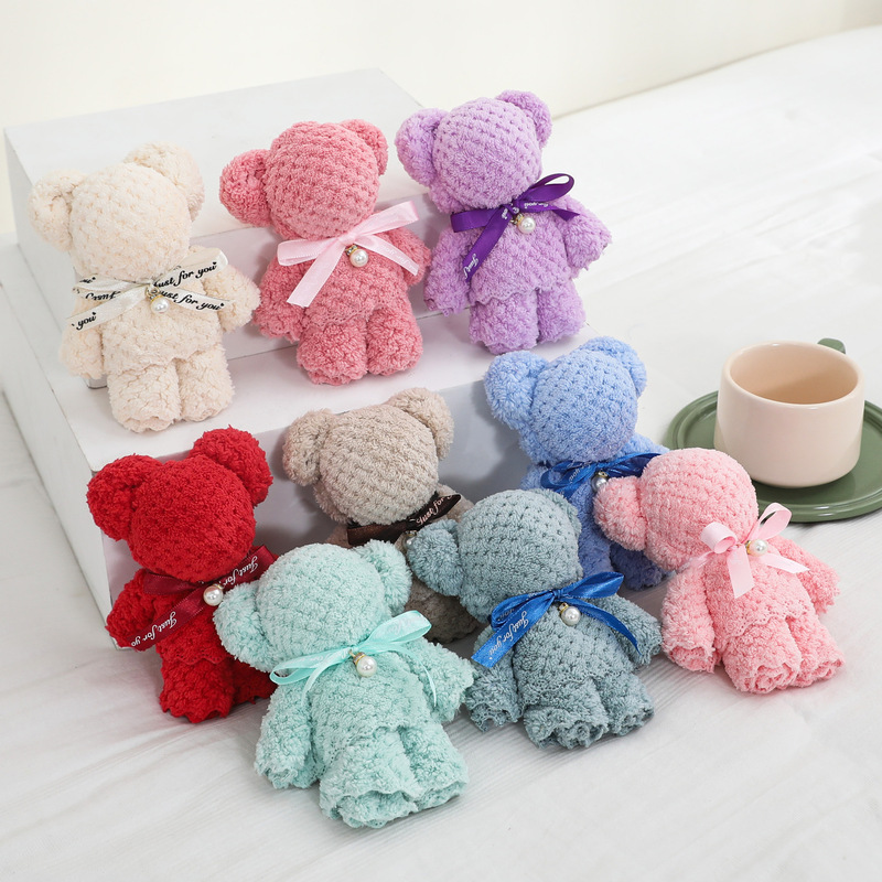 Pineapple Coral Fleece Square Bear Gift OPP Portable Packaging Bear Towel Hand Gift Holiday Gift Pineapple Coral Fleece Square Bear Gift OPP Portable Packaging Bear Towel Hand Gift Holiday Gift