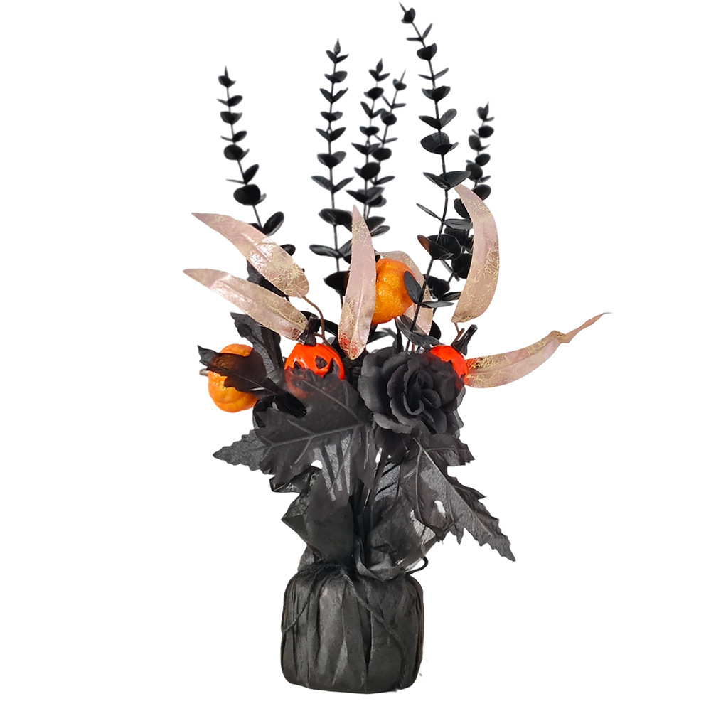 Halloween árbol de decoración negro de eugalio simulación calabaza horrores esqueleto decoración adornos fiesta en el hogar