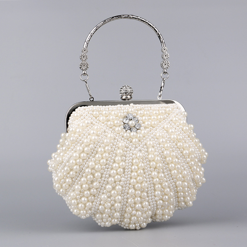 2022 Popular Dinner Bag, Banquet Lady Clutch Bag, Evening Dress Cheongsam with Pearl Bag, Women's Small Handbag