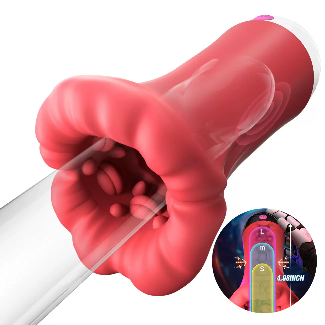 跨境大嘴巴训练器APP遥控震动充电男用自慰器飞机杯 成人情趣用品