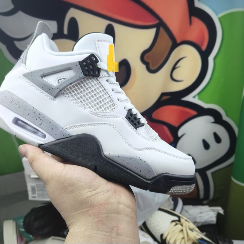 Putian Shoes High-End Original Version Aj4 Full-Grain Leather Unisex Casual Sports Shoes with Thick Soles