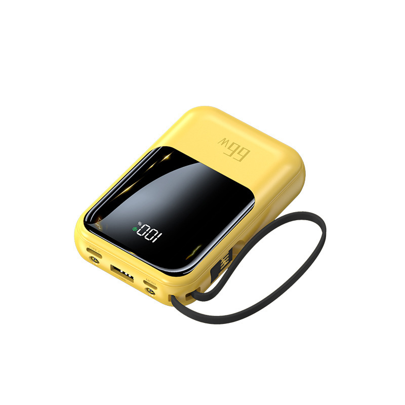 卸売り66w超急速充電宝小型携帯セルフケーブル移動電源20000ミリアンペア大容量|undefined