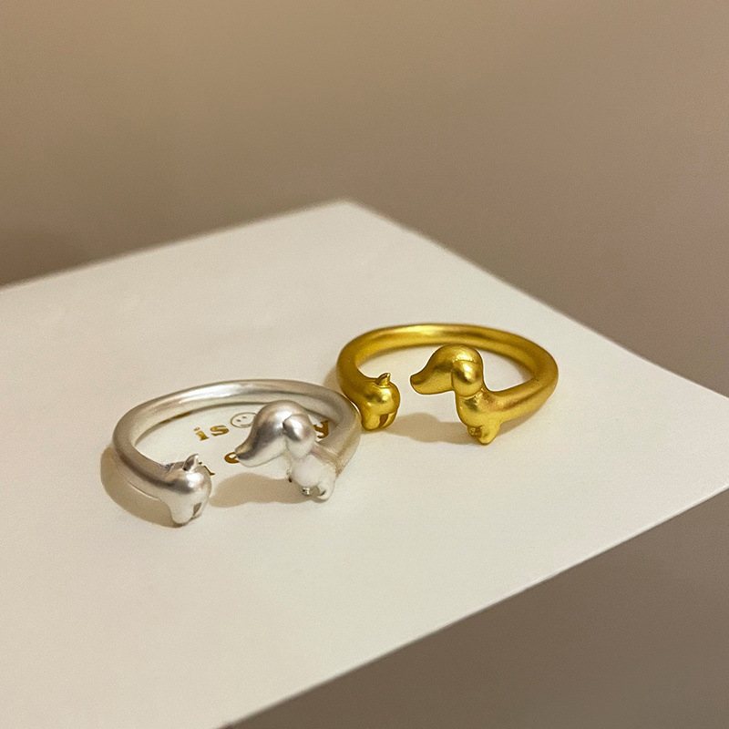 15g Weight Open Rings Classification Wholesale Jewelry Cute Dog Alloy Plating Open Rings
