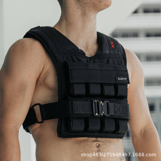 Heria Chris's Same Multi-functional Adjustable Weight-bearing Vest Is Used for Core Strength Training Weight-bearing Exercise