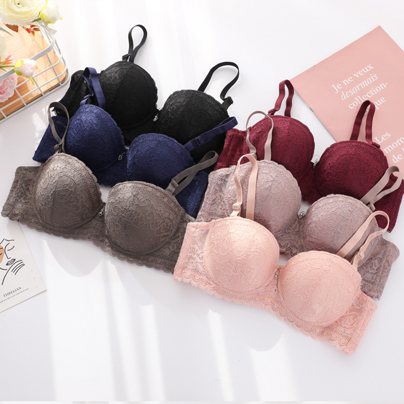 Shantou spot sujetador encaje 1/2 media taza tipo ajuste superior correa de hombro extraíble tubo superior ropa interior sujetador femenino image 5