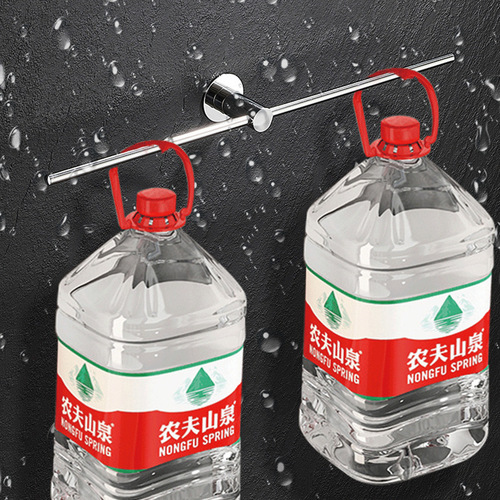 Hole-free Towel Rack 304 Stainless Steel Bathroom Towel Rack Bathroom Shelf Rack Slippers Rack Bathroom Towel Bar Single Rod