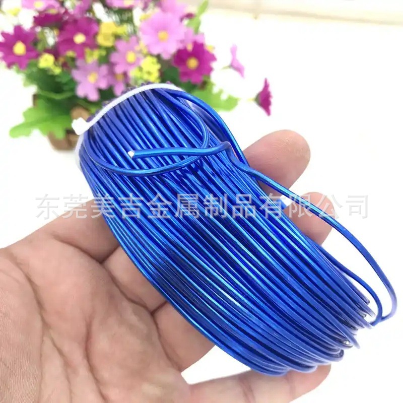 Material de bricolaje hecho a mano para estudiantes de primaria de 1-3mm, hilo de aluminio de color, alambre de aluminio, artesanía, alambre de metal, alambre de hierro blando