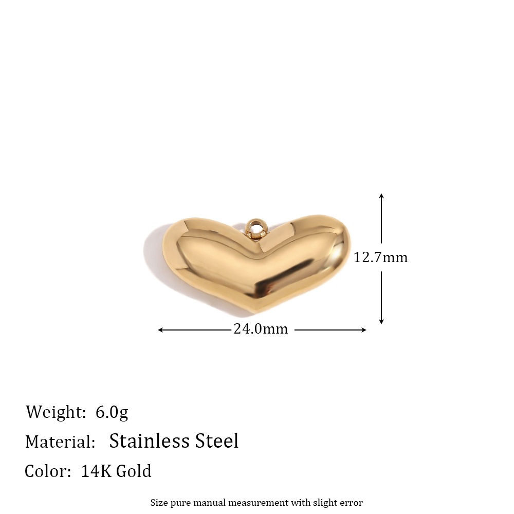 Golden pendant heart-shaped